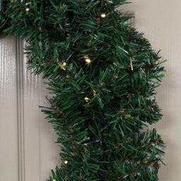 Samuel Alexander 60Cm Pre Lit Plain Green Christmas Wreath With Warm White Leds And 160 Tips - thumbnail 6