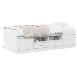 Berkfield Daybed With Drawers Without Mattress White 75X190 Cm Small Single - thumbnail 2