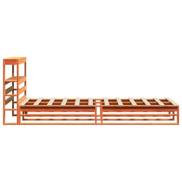 Berkfield Bed Frame Without Mattress Wax Brown 75X190 Cm Small Single Solid Wood Pine - thumbnail 7