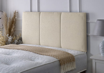 "Adore Designs Alton Chenille 5Ft Kingsize 24"" Headboard - Ivory"