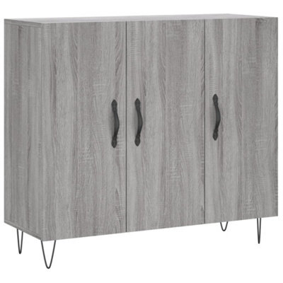 Berkfield Modern Sideboard Grey Sonoma 90X34X80 Cm Engineered Wood - image 1