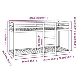 Berkfield Bunk Bed 80X200 Cm Solid Wood Pine - thumbnail 8