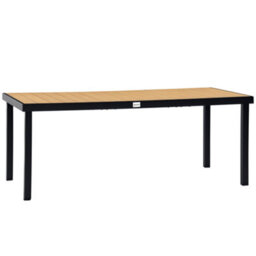 Outsunny Garden Dining Table For 8, Aluminium Frame For Patio, Natural - thumbnail 2