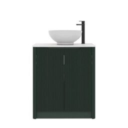 Royal Bathrooms Avenza 700mm Deep Moss Green Floor Standing Bathroom Vanity Unit 2 Door With Breeze Basin - thumbnail 6