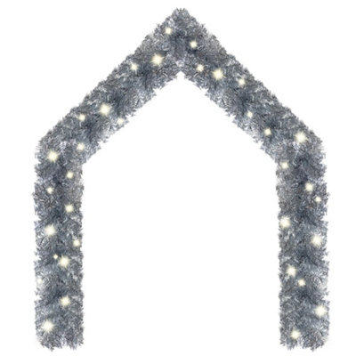 Berkfield Functional Christmas Garland With Led Lights 20 M Silver - image 1