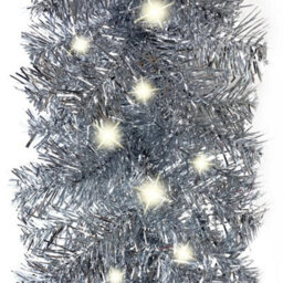 Berkfield Functional Christmas Garland With Led Lights 20 M Silver - thumbnail 3