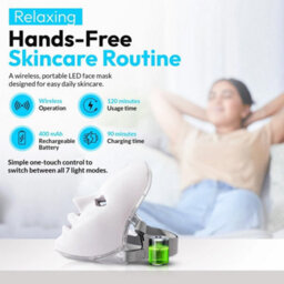 7 Color Led Light Therapy Wireless Facial Mask - thumbnail 5