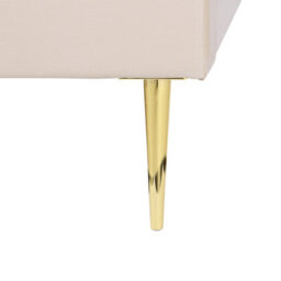 Beliani Bed Velvet Flayat 140 X 200 Cm (Eu Double) Light Beige - thumbnail 9