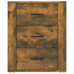Berkfield Bedside Cabinet Smoked Oak 50X36X60 Cm Engineered Wood - thumbnail 6