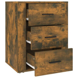 Berkfield Bedside Cabinet Smoked Oak 50X36X60 Cm Engineered Wood - thumbnail 7
