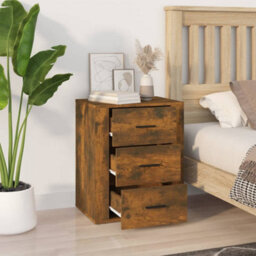 Berkfield Bedside Cabinet Smoked Oak 50X36X60 Cm Engineered Wood - thumbnail 3