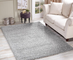 Smart Living Shaggy Soft Thick Area Rug, Living Room Carpet, Kitchen Floor, Bedroom Soft Rugs 60Cm X 110Cm - Silver/grey - thumbnail 2