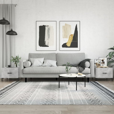 Walplus Coffee Tables 2 Pcs Concrete Grey 50X50X40 Cm Engineered Wood - image 1