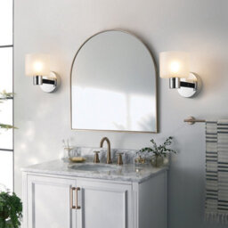 Harper Living Modern Wall Light, Indoor Wall Lamp With Chrome Finish & Frosted Glass Shade, Wall Sconce Lights - thumbnail 4