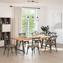 Berkfield Dining Table Legs A-Shaped 2 Pcs 100X(72-73) Cm Steel - thumbnail 2