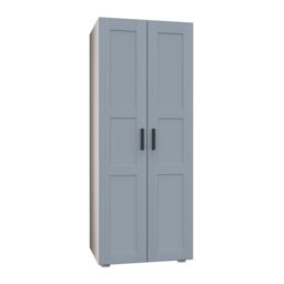 Atomia Modern Matt Dusk Blue Tall Double Wardrobe (H)1875mm (W)750mm (D)580mm - thumbnail 3