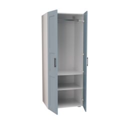Atomia Modern Matt Dusk Blue Tall Double Wardrobe (H)1875mm (W)750mm (D)580mm - thumbnail 4