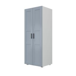 Atomia Modern Matt Dusk Blue Tall Double Wardrobe (H)1875mm (W)750mm (D)580mm - thumbnail 2