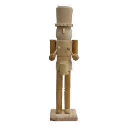 Wood Nutcracker Table Top Decoration, (H)380mm - Natural - thumbnail 2