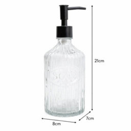 Candlelight Green Glass Soap Dispenser With Black Pump - thumbnail 6