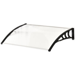 Outsunny Outdoor Window Door Canopy Fixed Awning Porch Uv Water Cover White - thumbnail 8