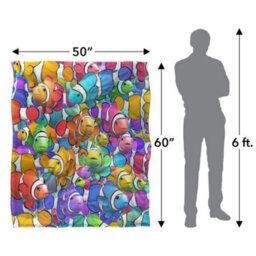 Royce Mcclure Clown Fish Clown School Silky Supersoft Blanket Multicoloured (152Cm X 127Cm) - thumbnail 4