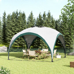 Breeins 3X3M Grey Portable Dome Design Polyester Outdoor Garden Canopy Gazebo Event Shelter - thumbnail 2