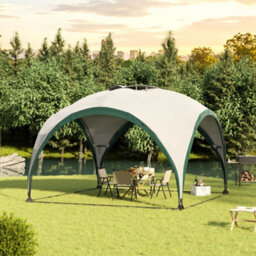 Breeins 3X3M Grey Portable Dome Design Polyester Outdoor Garden Canopy Gazebo Event Shelter - thumbnail 1