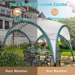 Breeins 3X3M Grey Portable Dome Design Polyester Outdoor Garden Canopy Gazebo Event Shelter - thumbnail 3