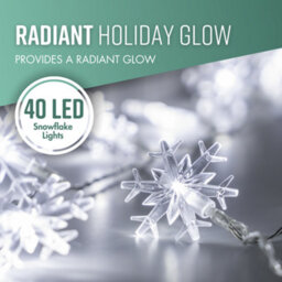Globrite Snowflake Lights With 40 Led - Window Christmas Lights With 2 Modes - Window Decorations - Fairy Lights For Bedroom - thumbnail 2