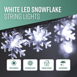 Globrite Snowflake Lights With 40 Led - Window Christmas Lights With 2 Modes - Window Decorations - Fairy Lights For Bedroom - thumbnail 6