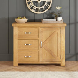 The Furniture Market Marbury Oak Medium 3 Drawer 1 Door Sideboard - thumbnail 1