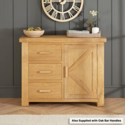The Furniture Market Marbury Oak Medium 3 Drawer 1 Door Sideboard - thumbnail 2