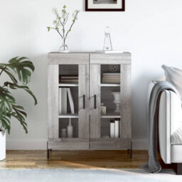 Berkfield Sideboard Grey Sonoma 69.5X34X90 Cm Engineered Wood - thumbnail 1