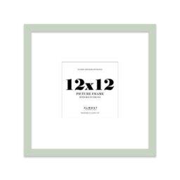 "12X12"" Mint Green Picture Frame - 12X12"" Square Frame With 9X9"" Mount For 12X12""/9X9"" Pictures Vintage Style Thin Edge, 1 Pack" - thumbnail 1