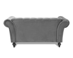 Home Detail Mayfair Velvet Fabric 2 Seater Sofa, Grey - thumbnail 6