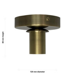 First Choice Lighting Cynthia - Antique Brass Ceiling Flush Mount Ceiling Light For Shades - thumbnail 2