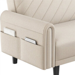 Yaheetech 3 Seater Convertible Sofa Bed For Limited Space- Beige - thumbnail 8