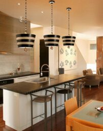 Elegant Black And White Led Pendant Light Fitting For Modern Interiors - thumbnail 2