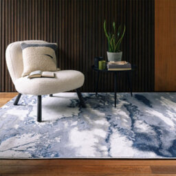 Blue Modern Easy To Clean Abstract Optical/ (3D) Rug For Dining Room Bedroom Livingroom-120Cm X 170Cm - thumbnail 2