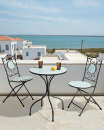 Beliani Set Of 2 Garden Chairs Anapo Folding Metal Black - thumbnail 2