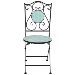Beliani Set Of 2 Garden Chairs Anapo Folding Metal Black - thumbnail 6