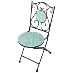 Beliani Set Of 2 Garden Chairs Anapo Folding Metal Black - thumbnail 7