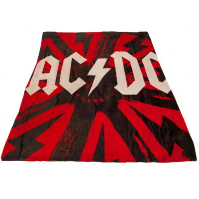 Ac/dc Premium Coral Fleece Blanket Red/black/white (One Size) - image 1