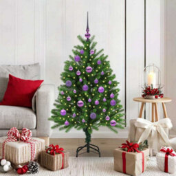 Vidaxl Christmas Tree With 150 Leds With Stand Green 120 Cm Pe