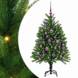 Vidaxl Christmas Tree With 150 Leds With Stand Green 120 Cm Pe - thumbnail 2