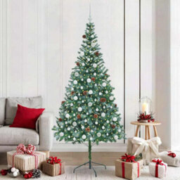 Vidaxl Artificial Christmas Tree With Stand Green 210 Cm Pvc And Steel