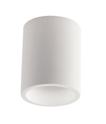 Luminosa Lighting Luminosa Banjie Paintable Plaster Ceiling Lamp White, Gu10