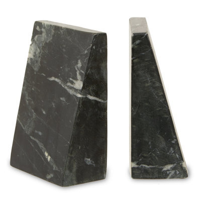 Premier Housewares Maison By Premier Marris Set Of Two Black Marble Bookends - image 1