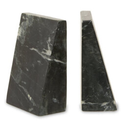 Premier Housewares Maison By Premier Marris Set Of Two Black Marble Bookends